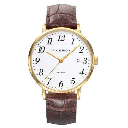 Reloj Pulsera clasico sumergible con correa de piel y numeros para Caballero de  Viceroy 42237-04
