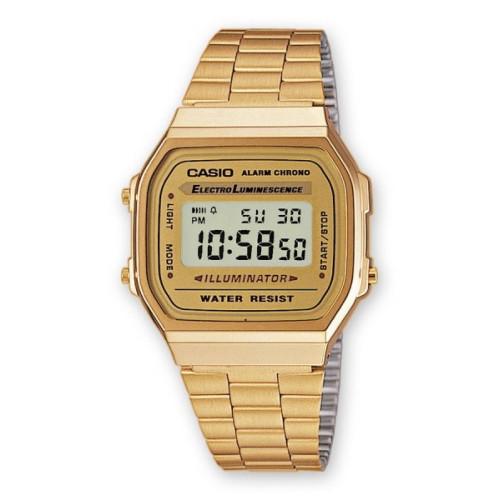 Reloj retro vintage dorado CASIO de moda  A168WG-9EF
