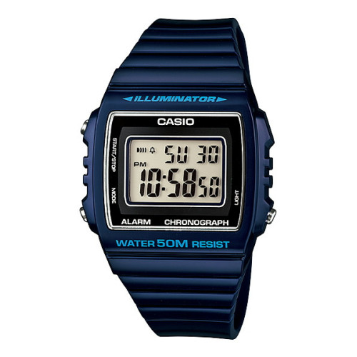 Casio correa original color azul oscuro brillo para el reloj  W-215H-2A