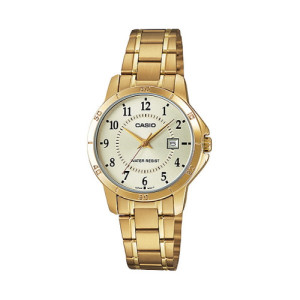 Reloj Señora Casio dorado con numeros LTP-V004G-9B