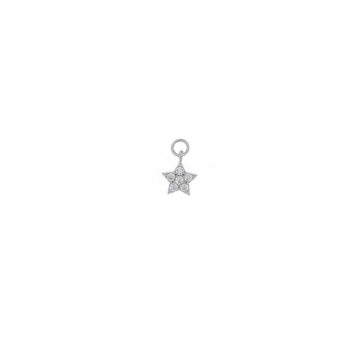 Charm plata Estrella con circonitas