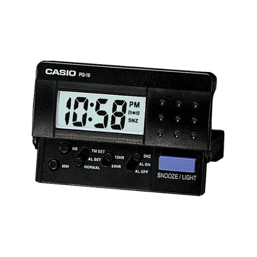 Despertador pequeño Digital para Viaje color negro CASIO PQ-10-1R