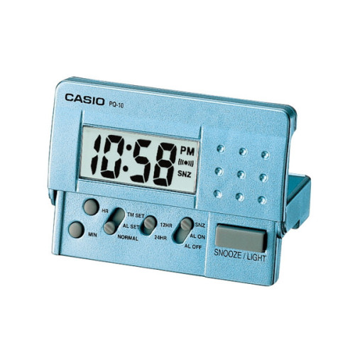 Despertador pequeño Digital para Viaje color azul CASIO PQ-10-2R