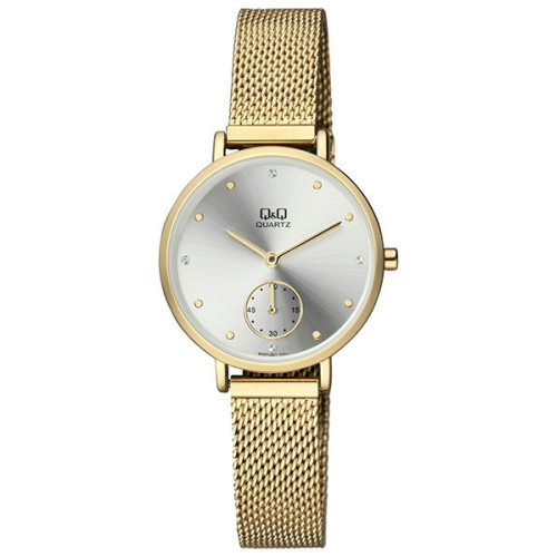 Reloj de moda retro dorado para mujer Q&Q QA97J001Y