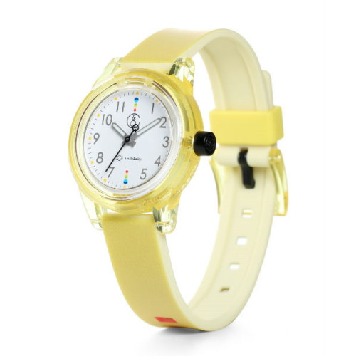 Reloj SmileSolar color amarillo con numeros para chicos y mujeres RP29J008Y