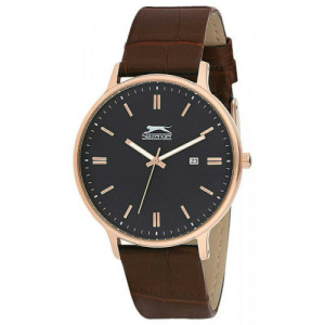 Reloj elegante con correa color  marrón chocolate  para hombre Slazenger SL.09.6088.1.02