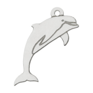 Abalorio plata Delfin