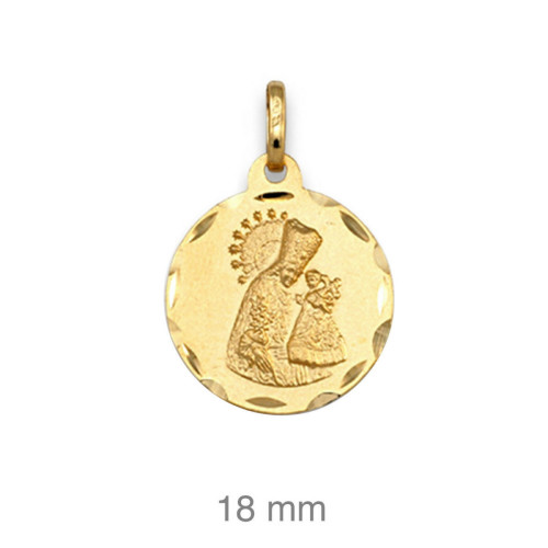Colgante Medalla Oro Virgen Desamparados 18 mm