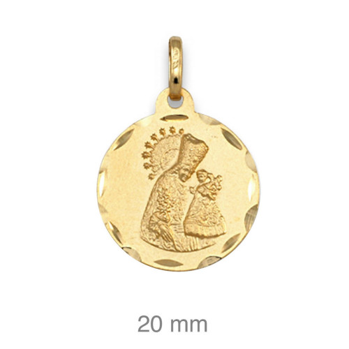 Colgante Medalla Oro Virgen Desamparados 20 mm