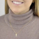 Collar plata dorada con llave personalizable