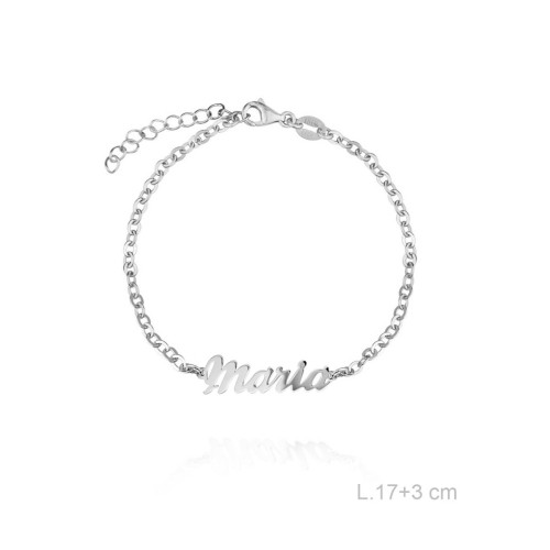 Pulsera plata con nombre personalizada a eligir