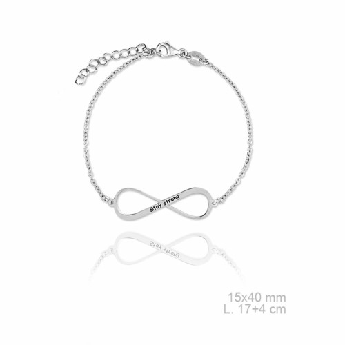 Pulsera lisa personalizable plata infinito