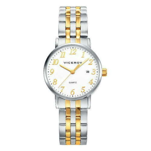 Reloj Pulsera para señora clasico bicolor sumrgible con numeros by Viceroy 42224-94