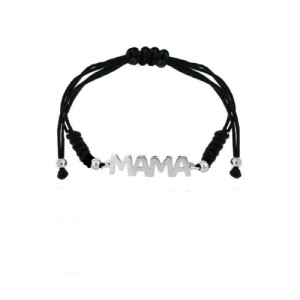 Pulsera Plata Macramé MAMA