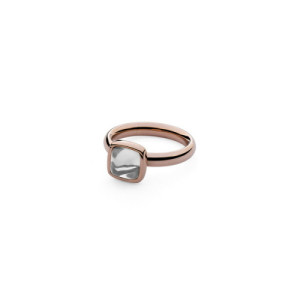 Anillo Acero Rosa Crsital MODICA de QUDO Joyas