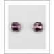 Pendientes Plata Swarovski Chatón Rugoso Rosa LARRÉ PLATA