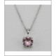 Collar Gargantilla Plata Solitario Rosa Swarovski LARRÉ PLATA