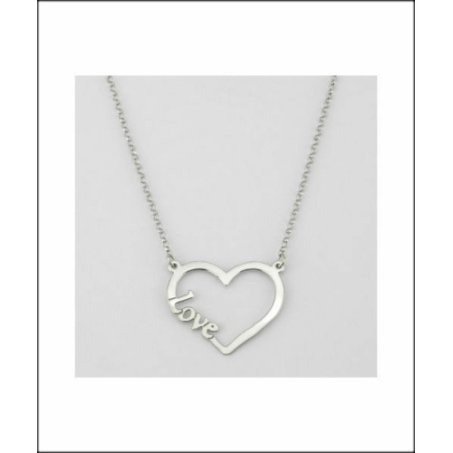 Gargantilla Plata Rodio Enamorados Colgante Corazón Love Larré Plata