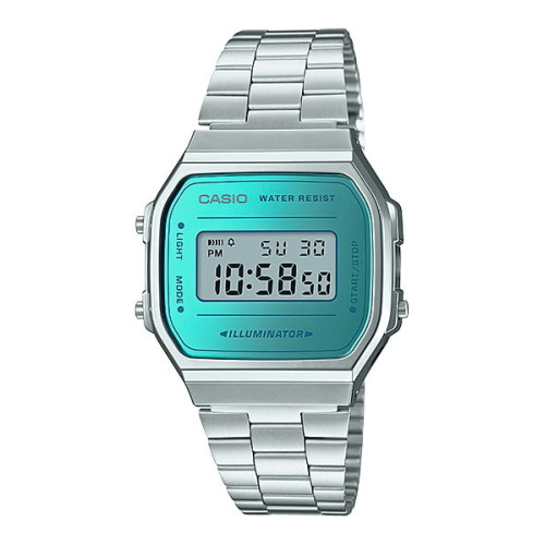 Reloj Retro CASIO efecto espejo azul A168WEM-2EF