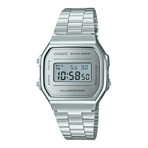 Reloj Retro CASIO efecto espejo plata A168WEM-7EF