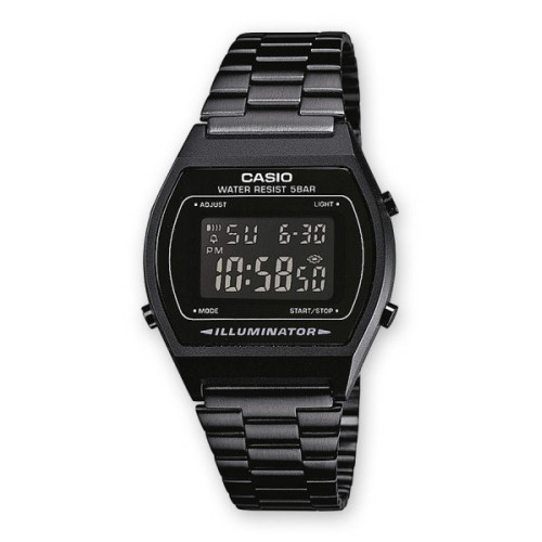 Reloj retro vintage CASIO sumergible con luz color negro ionizado B640WB-1BEF