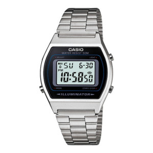 Reloj retro vintage CASIO color plata sumergible con luz B640WD-1AVEF