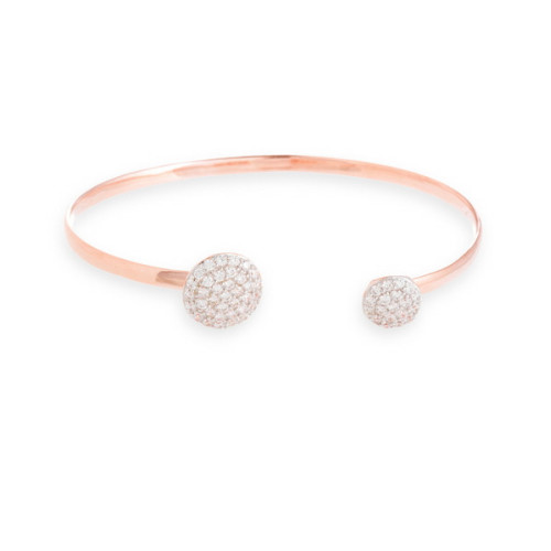 Pulsera de Plata Rosa con Circonitas Zanza LUXENTER