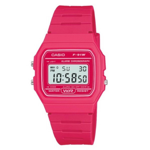 Correa original color fucsia para reloj Casio F-91WC-4A