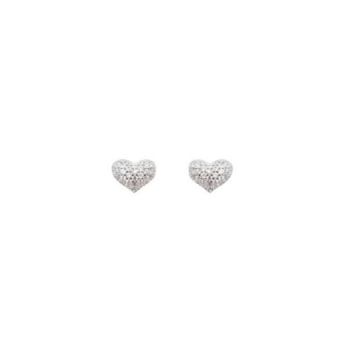 Pendientes Plata Corazón Circonitas Luxenter