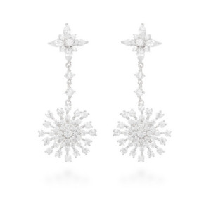 Pendientes Plata Nieve Circonitas Zuka LUXENTER Joyas