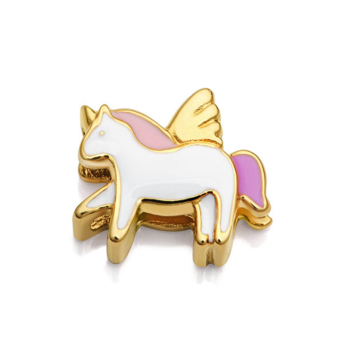 Motivo dorado forma de unicornio para pulsera