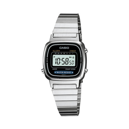 Reloj retro vintage de moda para mujer color plata CASIO LA670WEA-1EF