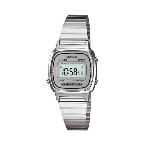 Reloj retro vintage de moda para mujer plateado CASIO LA-670WD-7D