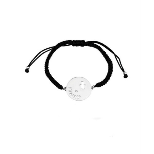 Pulsera Plata Macramé -Mamá- Niño Circonita