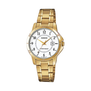 Reloj Señora Casio dorado con numeros LTP-V004G-7B