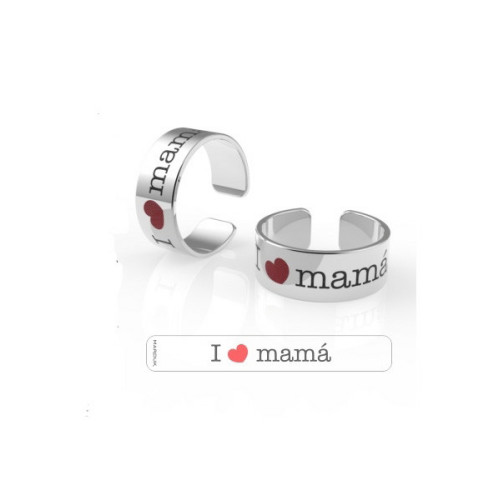 SORTIJA PLATA I LOVE MAMA MARDUK