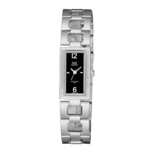 Relojes QdeQ rectangular para Mujer sumergible esfera negra  S299J212Y