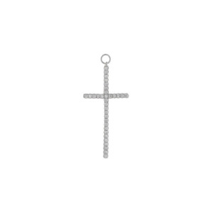 Charm plata Cruz con circonitas