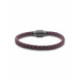 Pulsera Hombre HERECLA Metal Piel Rojo Azul LUXENTER