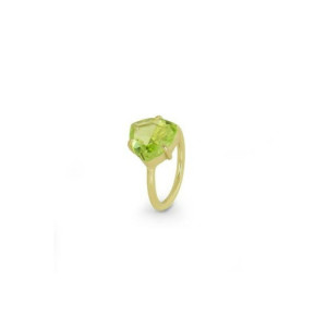 Sortija Anillo Metal Dorado Cristal Verde TRILLIANTE Hannibal Laguna Luxenter