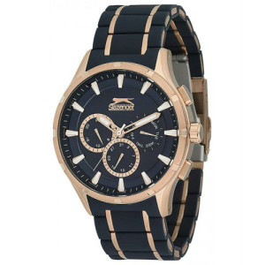 Reloj moderno para hombre Slazenger multifuncion con correa mixta caucho y metal  SL.09.6004.2.02