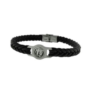 Pulsera para Hombre de Acero y Piel Negra SKULL RIDER