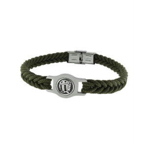 Pulsera para Hombre de Acero Nylon Verde SKULL RIDER