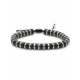 Pulsera Hombre Cordón COMECWEN Madera Negra Metal LUXENTER