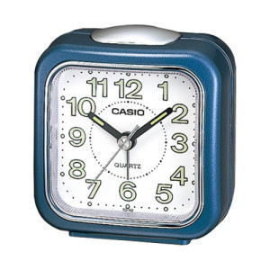 CASIO Despertador barato color azul analógico con alarma de sonido zumbador y luz TQ-142-2D