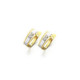 Pendientes Oro Bicolor Circonitas 18K