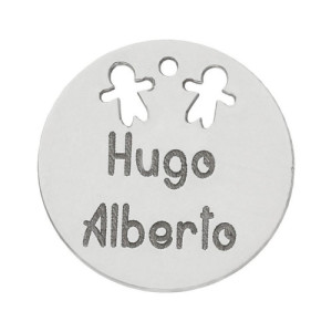 Abalorio plata Niños Personalizable