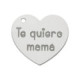 Abalorio plata Corazon Personalizable