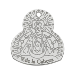 Abalorio plata Virgen de la Cabeza