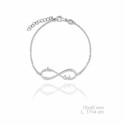 Pulsera personalizado plata infinito